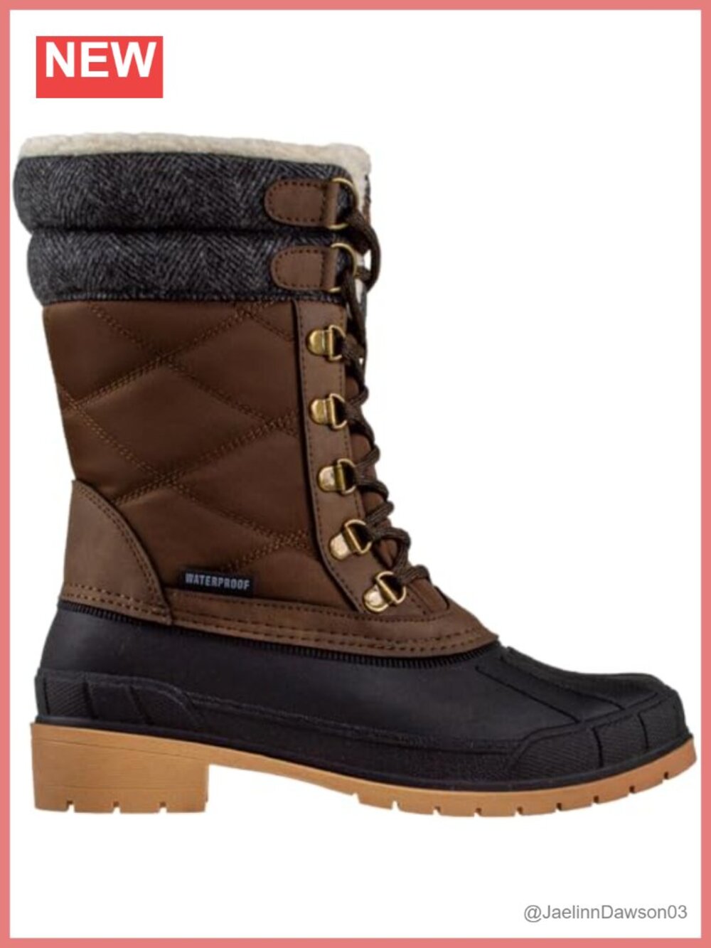Women's Insulated Waterproof Tall Winter Snow Boots, Seam-Sealed, HEAT-MX,
